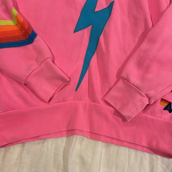 COPY - Neon pink aviator nation bolt sweatshirt - Picture 3 of 4